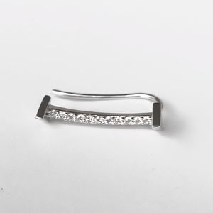Paige Novick 18K White Gold Diamond Mini Flat Bar Ear Climber Earring